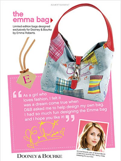 Emma Roberts - Dooney & Bourke bags - foto