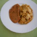 Krpice z zeljem, svinjski zrezki