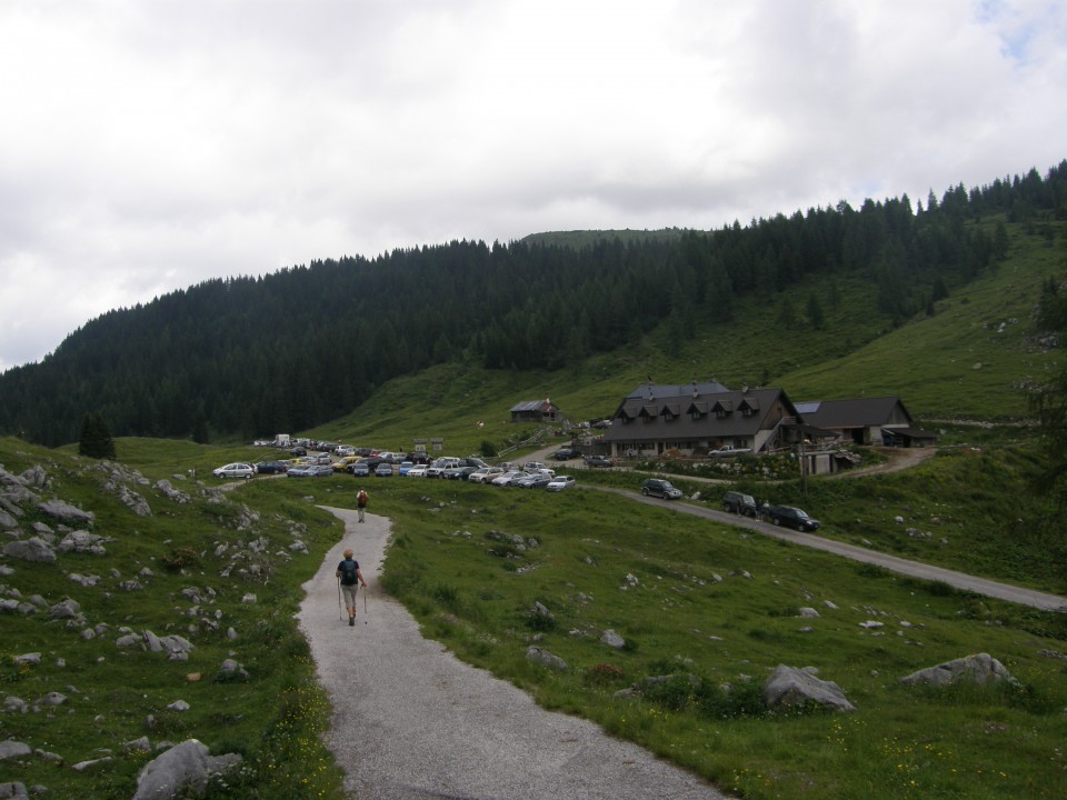 Povratek z gora na Passo del Cason di Lanca (1552 m)