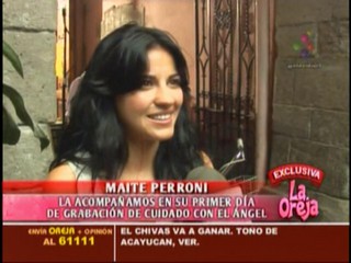 Maite y William en la television - foto