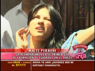 Maite y William en la television - foto