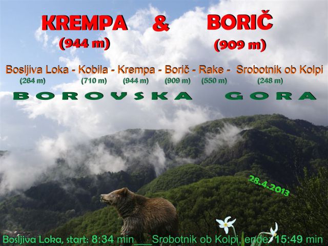 Bosljiva Loka-Krempa(944m)-Borič-28.4.2013 - foto