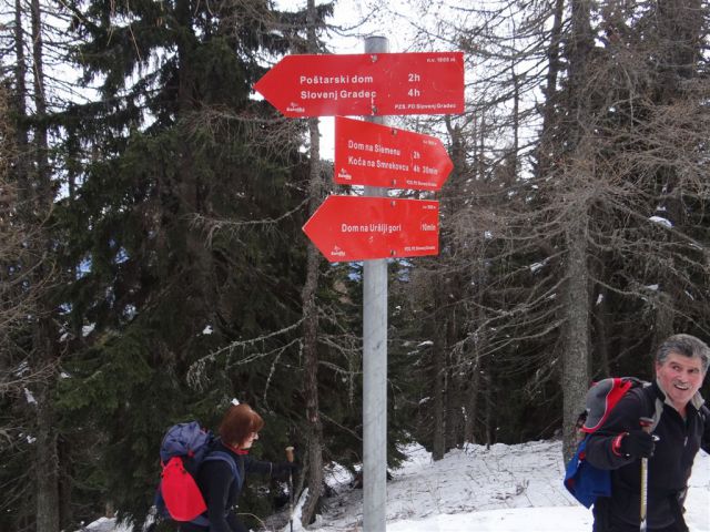 Poštarski dom-Uršlja gora(1699m)-8.12.2013 - foto