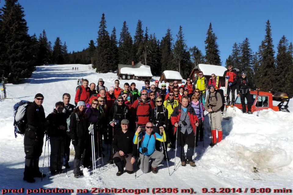 Waldheimhütte-Zirbitzkogel(2396m)-9.3.2014 - foto povečava