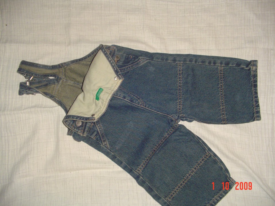 Benetton jeans hlače1 krat nošene,št.74,10 eur