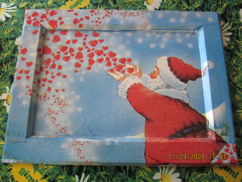 servetna tehnika na lesenem okvirju