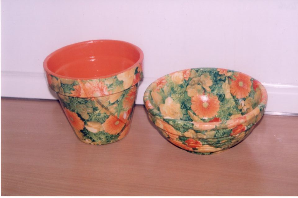 pomladanski komplet:skleda in lonec za rože