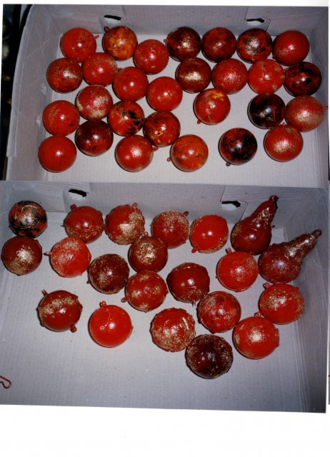 Prozorne kroglice, silikon, akrilna barva, bleščice