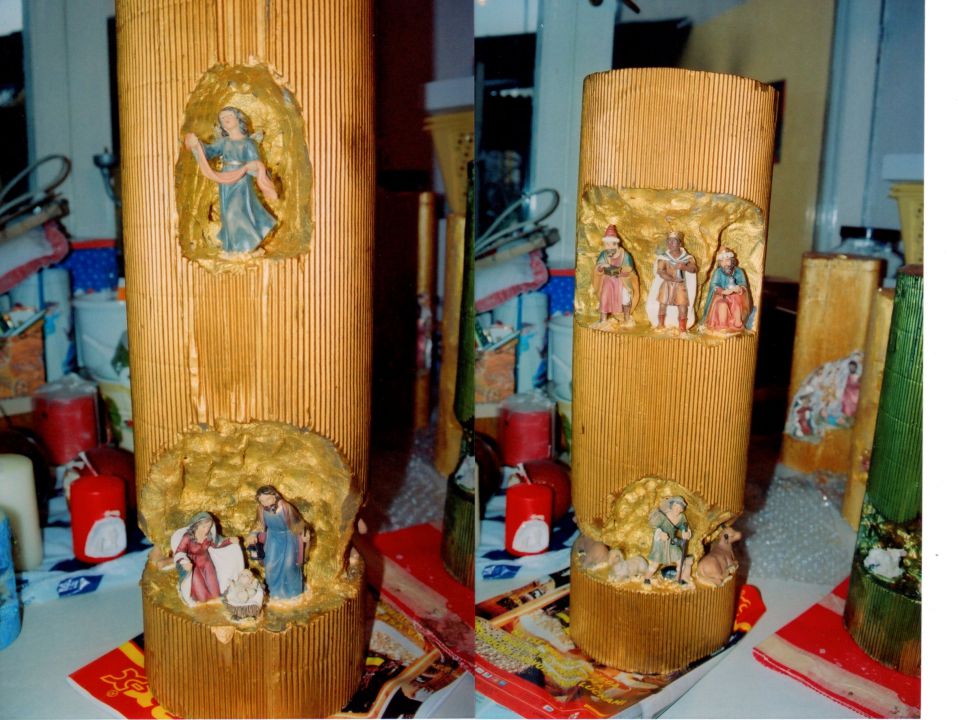 ulita velika sveča z jaslicami