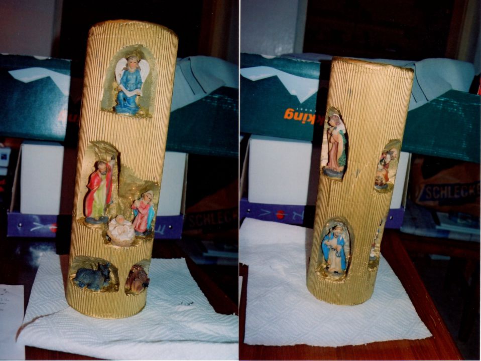 ulita velika sveča z jaslicami