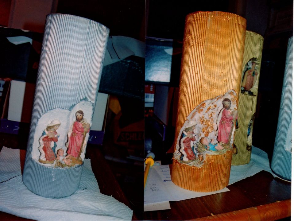 uliti veliki sveči z jaslicami