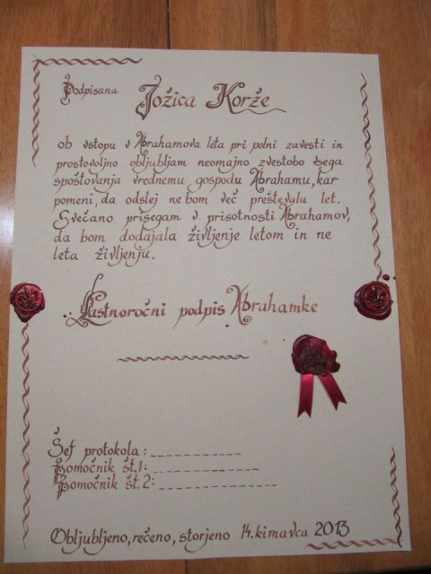 Malo za šalo malo zares za Abrahamko