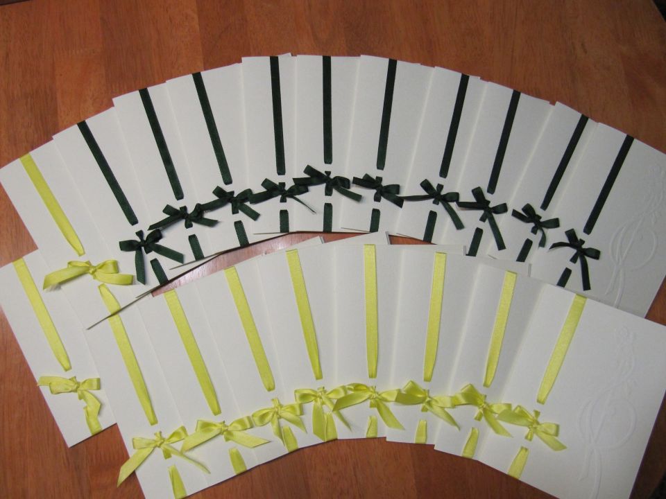 zahvale po barvah... zelene in rumene