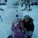 postavitev našega velikanskega snežaka
