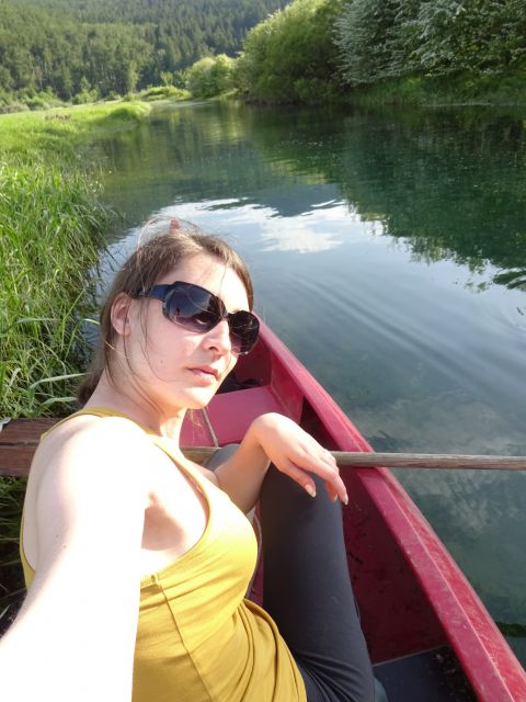 Cerkniško jezero s kanujem - foto