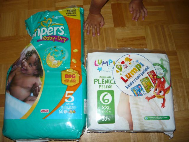 Pampers in Lumpi plenice