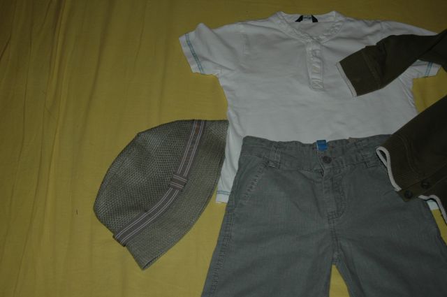 Okaidi 4 leta hlače +klobucek, george majica+jopa (komplet)