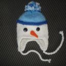 ročno pletena kapa snežak