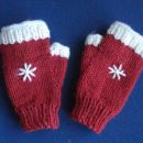 ročno pletene rokavice za Božič