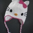 ročno pletena kapa Hello Kitty