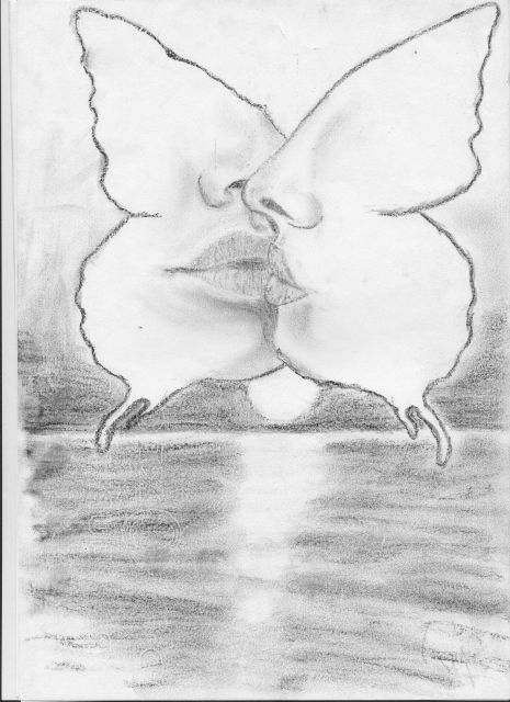 Sunset kiss (charcoal)