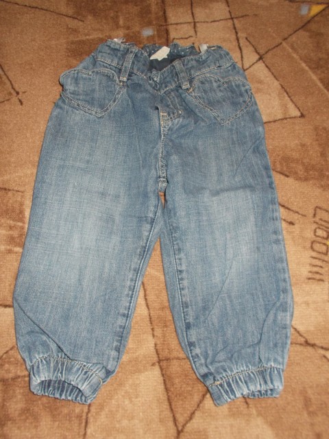 Podložene mehke jeans hlače H&M 86, 3,5€