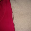 2 x pulover na V, 38/M, tanjši, roza H&M, bež Oviesse, skupaj 2€