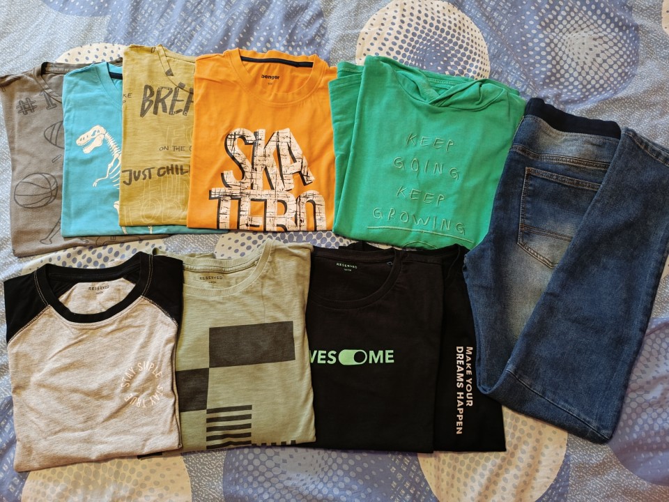 Komplet oblačil v št 164, hlače 170