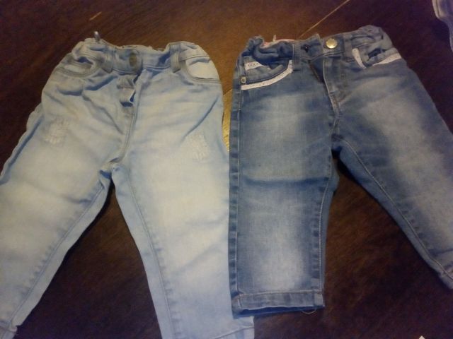 2x jeans hlače 80, 5€