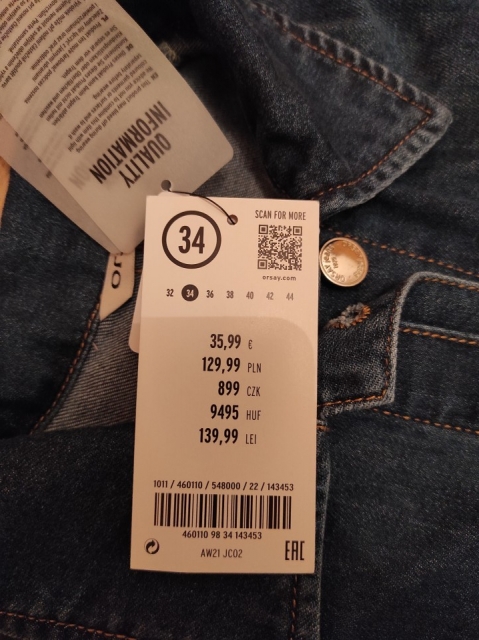 Orsay jeans srajčna obleka 34 ugodno - foto