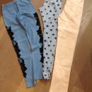 pajkice jeans z vzorcem calcedonija, pajke zvezdice Idexe in hlace 13-14 let