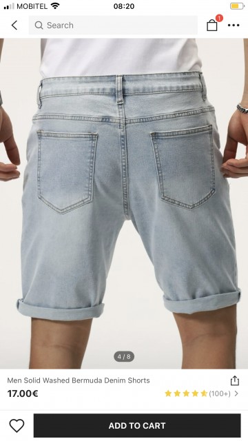 Fantovske kratke jeans hlače - foto