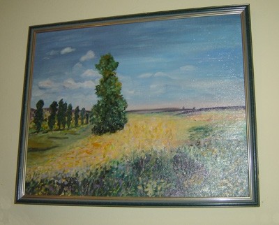 Claude Monet... vsaj beden približek... pa še slaba fotka je, ker se slika blazno sveti od