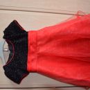 Obleka z bleščicami, črno rdeča vel. 4 - 12 eur