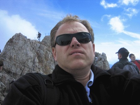 v ozadju vrh Zugspitze 26.8.2006