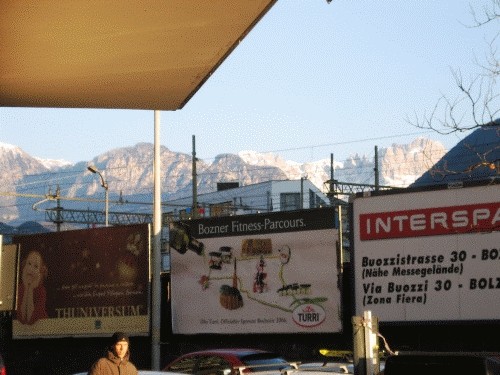 Pogled na Dolomite iz Bolzana 23.12.06