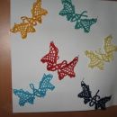 metuljčki v različnih barvah