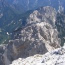 Dolina Mrzle vode levo in dolina Belega potoka desno, vmes pa greben s Trbiške Krniške špi