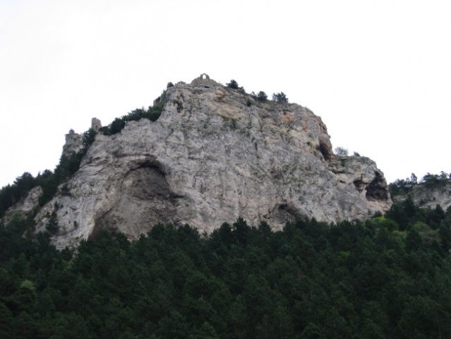 Türkenstruz, 610m, s steno, preko katere poteka plezalna pot Pittentaler Klettersteig