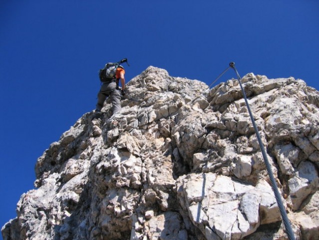 Plezanje v ferrati Giuseppe Olivieri na Punta Anno