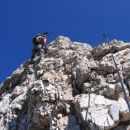 Plezanje v ferrati Giuseppe Olivieri na Punta Anno