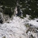 Ferrata Ettore Bovero na Col Rosà: pogled navzdol