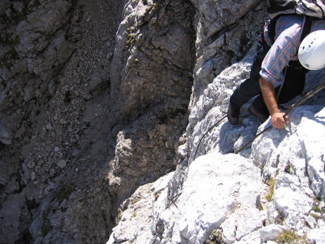 Najstrmejši del sestopa z Vevnice (v smeri Struga)