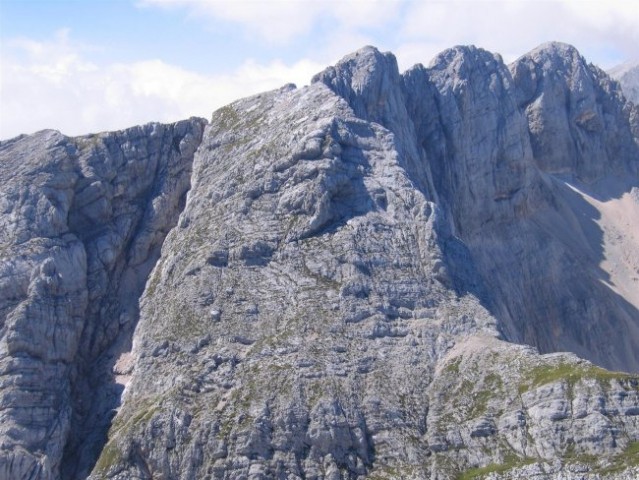 Škrnatarica in greben od nje do Dovškega križa s Kukove špice