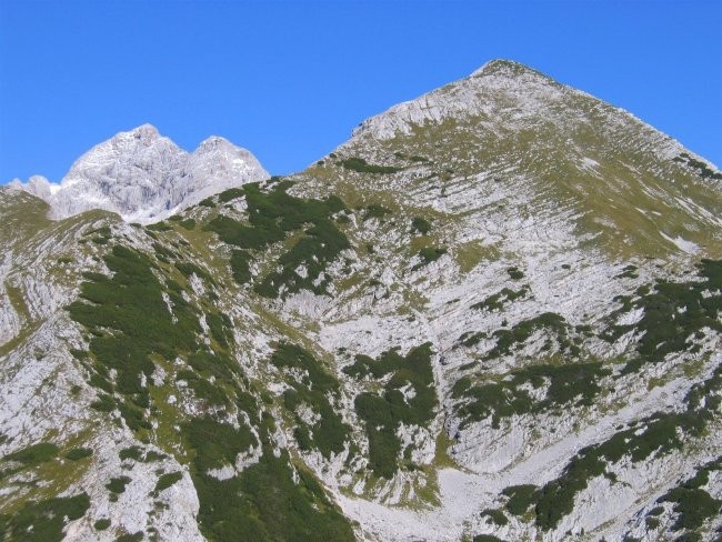 Triglav in Veliki Draški vrh z Ablance