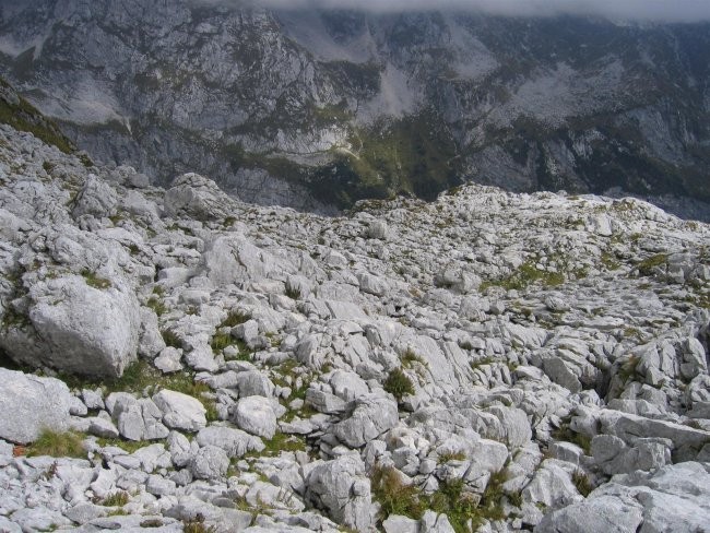 Kraški teren pod grebenom Loške stene