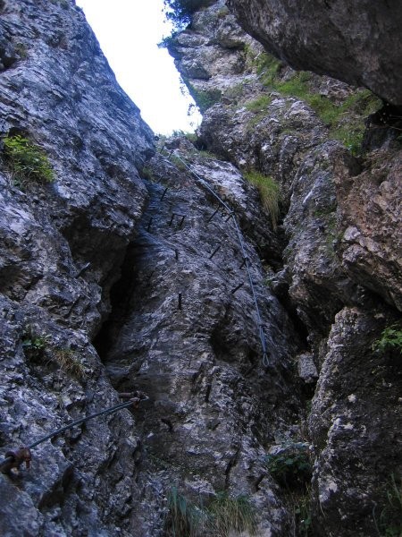 Še en zanimiv detajl iz spodnjega, plezalnega dela poti iz Koritnice proti sedlu Čez Breži