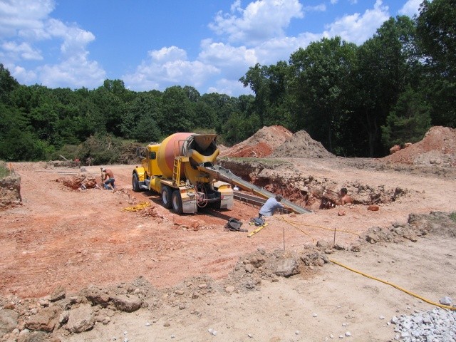 First concrete on the site