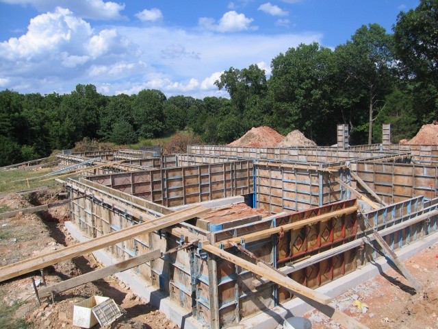 Most of forms are up...a day before concrete is coming