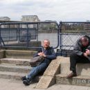 Čakanje na turistično barko v Greenwichu